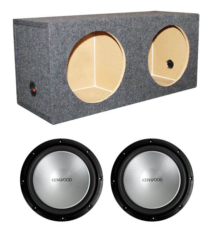 Kenwood KFC-W12PS 12" 2000W Car Subwoofers KFCW12PS + Dual Sealed Sub Box