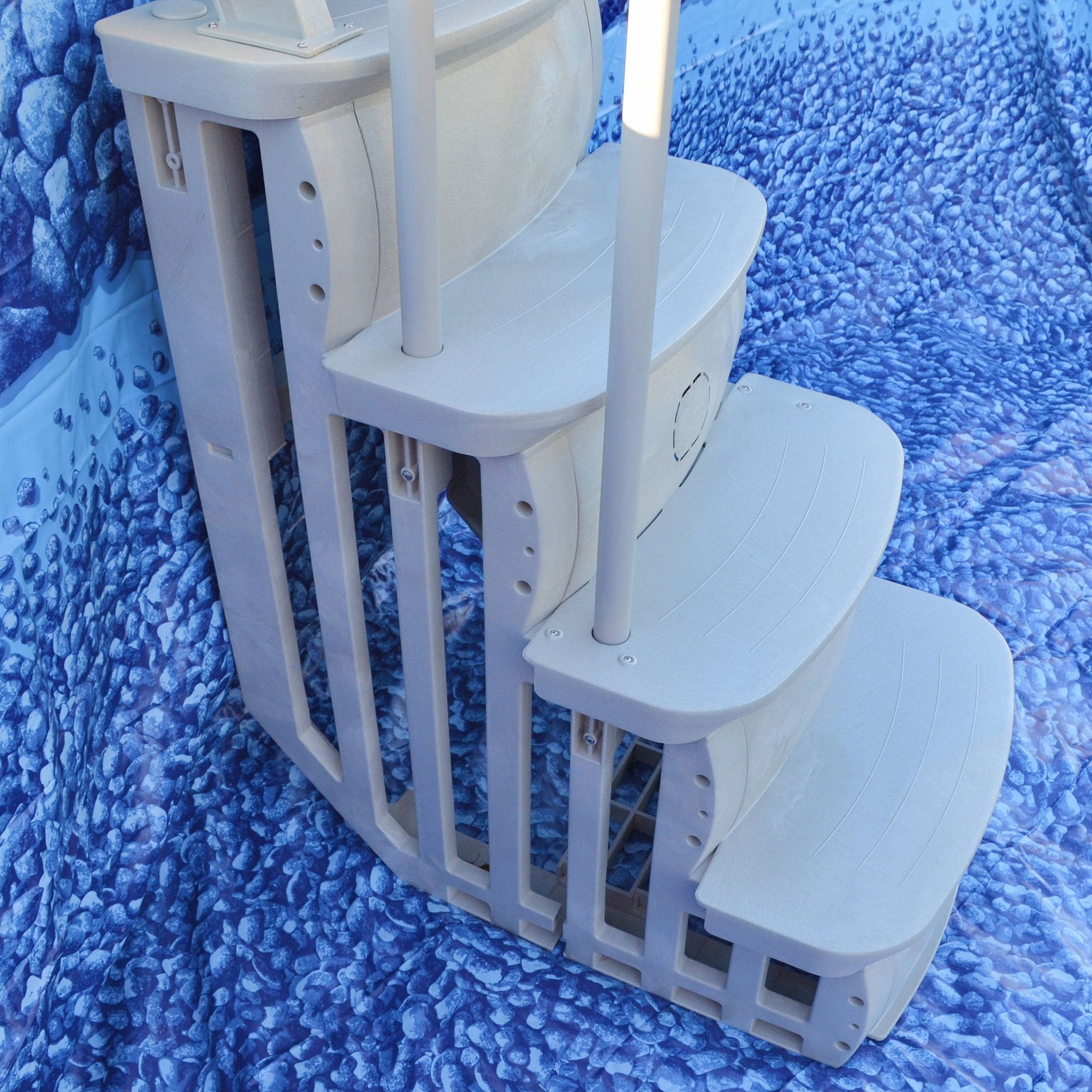 Durable Ladder for Swimming Pool Bundled w/ Main Access Smart Step Pool (2 Pack)