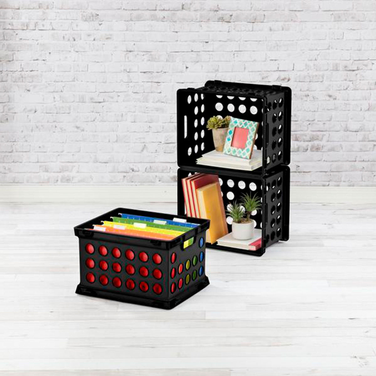 Sterilite Plastic Heavy Duty File Crate Stacking Storage Container (24 Pack)