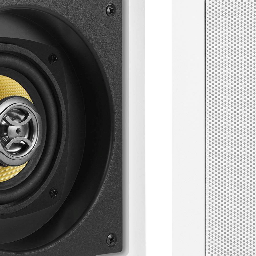 1) VM AUDIO Elux 4" 120 Watt 2 Way In-Wall Surround Speaker - Open Box