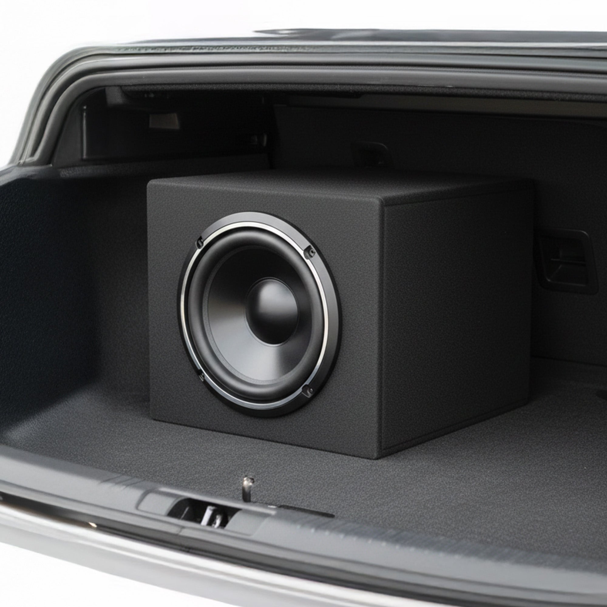 QPower Shallow Single 10" Sealed Truck Subwoofer Speaker Box, 18" x 13" x 5.25" - VMInnovations