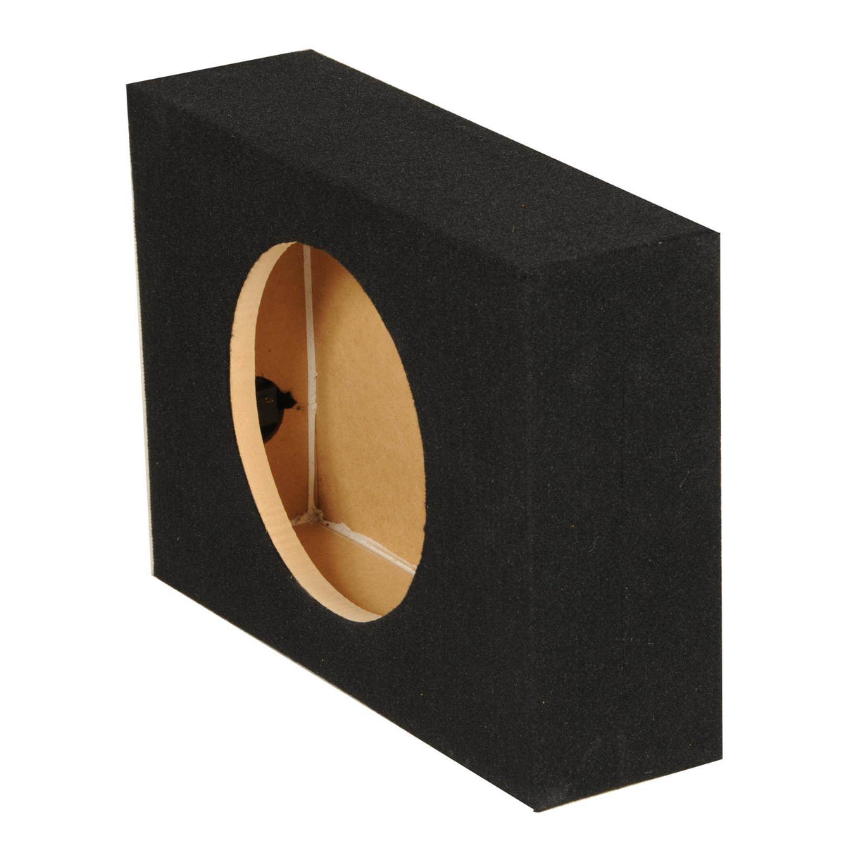 Q Power Shallow Single 12 In Sealed MDF Truck Subwoofer Enclosure Box (Open Box)
