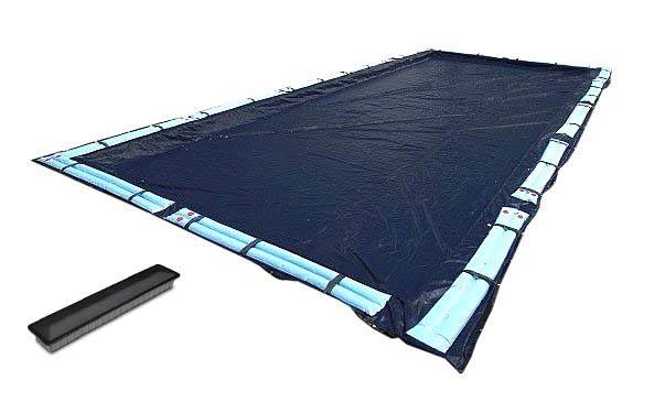 Swimline 25x45 Blue Winter Rectangular Inground Swimming Pool Cover w/18 Blocks