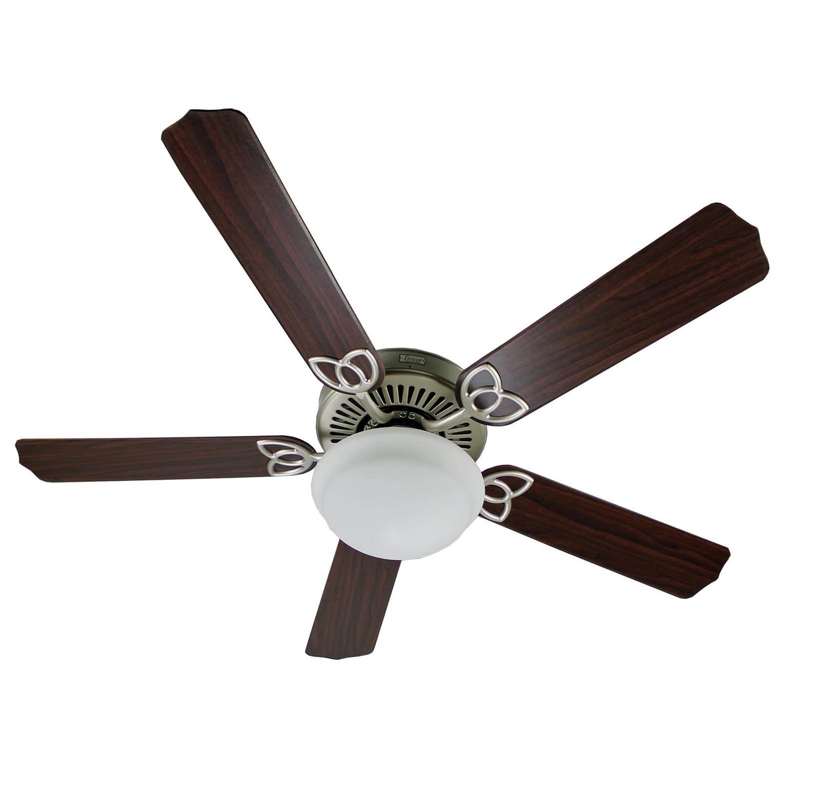 Living Traditions 52" Tri-Mount 3 Speed 5 Blade Ceiling Fan w/Light |Nickel - OB