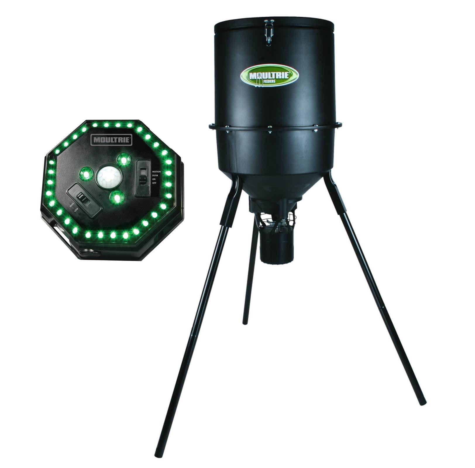 MOULTRIE PHB30B 30 Gallon Programmable Pro Hunter Tripod Deer Feeder & Hog Light