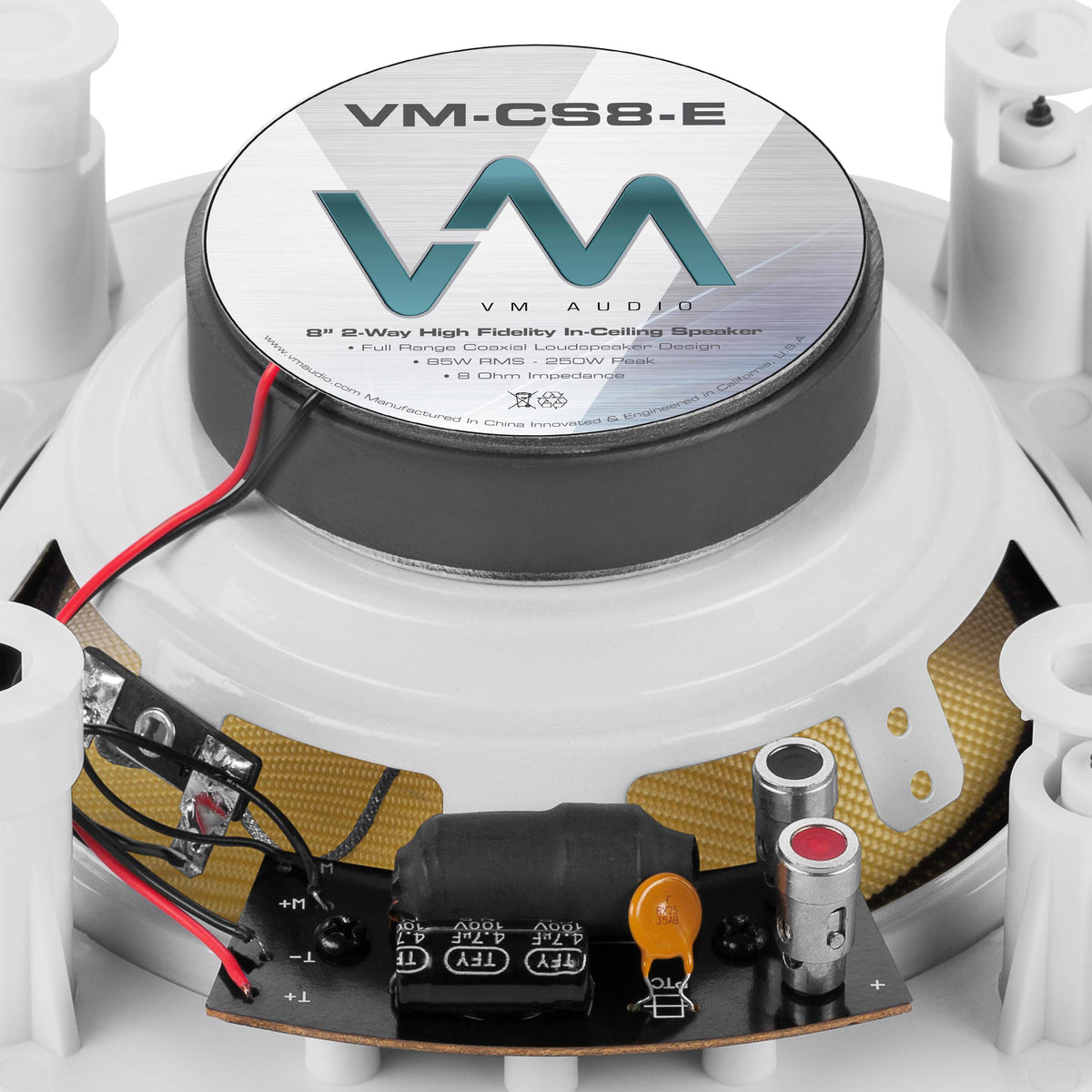 VM Audio Elux 8" 250-Watt In-Ceiling/Wall Surround Speakers, 16 | 16 x VM-CS8-E