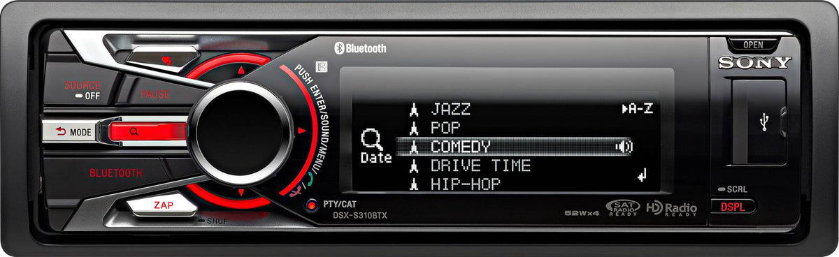 Sony DSX-S310BTX MP3/USB Car Digital Media Receiver Bluetooth Pandora - Open Box