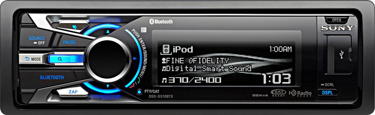 Sony DSX-S310BTX MP3/USB Car Digital Media Receiver Bluetooth Pandora - Open Box