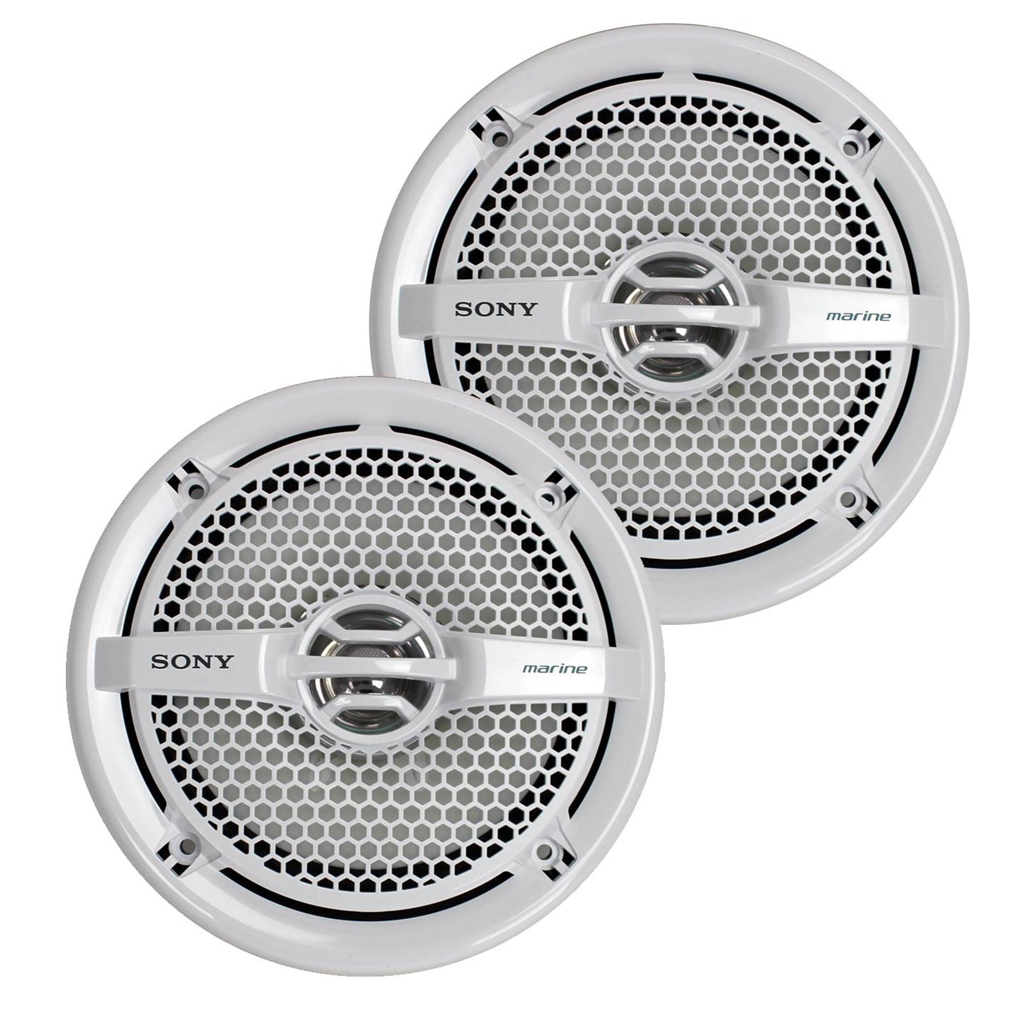 Sony 6.5" 140 Watt Dual Cone Marine Stereo Speakers, White (Open Box) (3 Pack) - VMInnovations