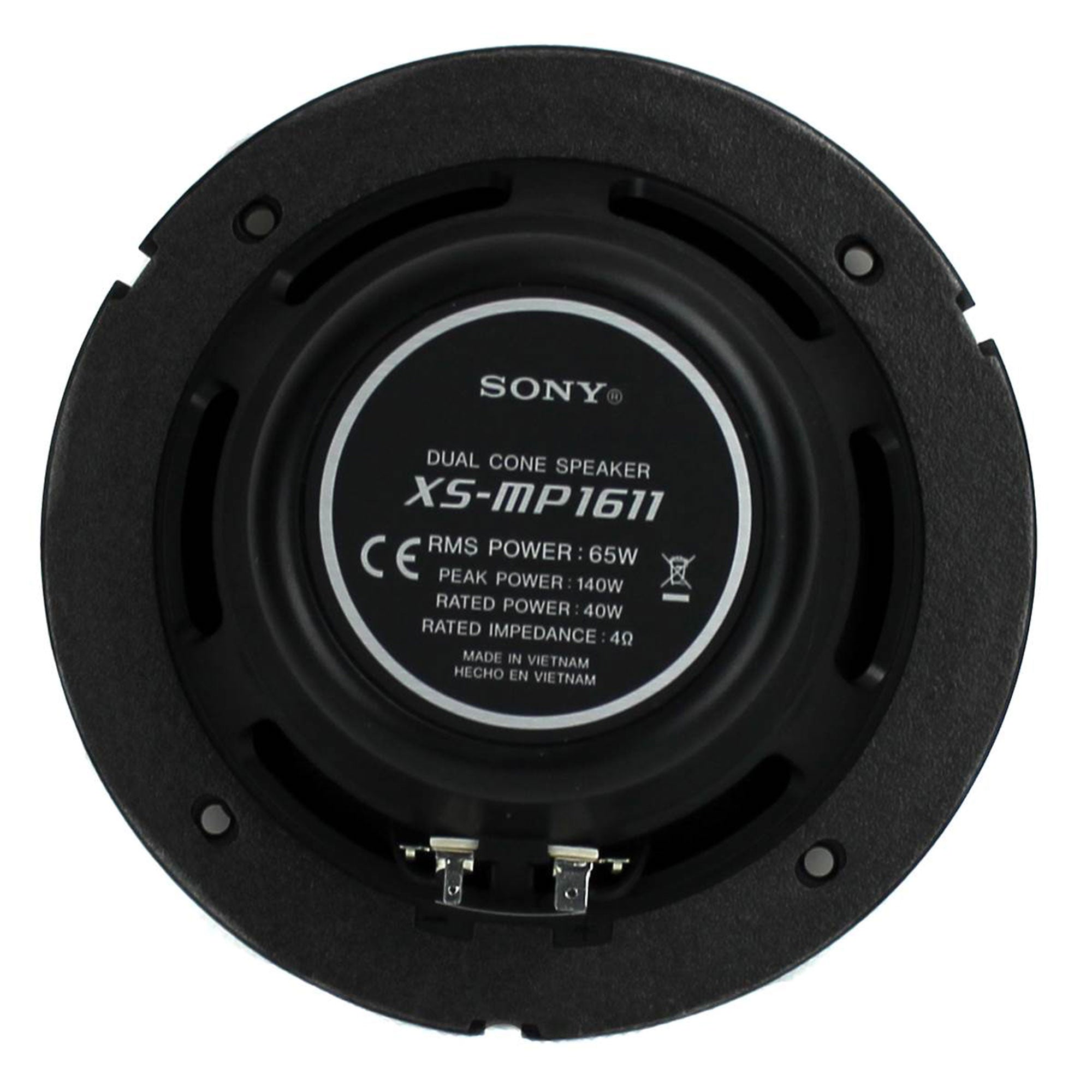 Sony 6.5" 140 Watt Dual Cone Marine Stereo Speakers, White (Open Box) (2 Pack) - VMInnovations