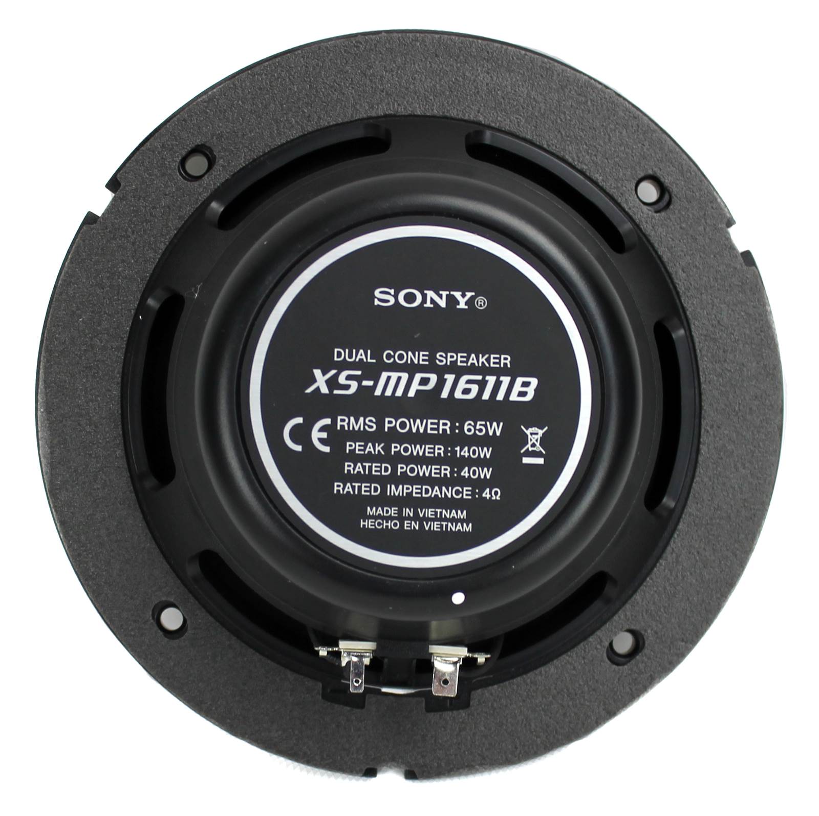 2) Sony XS-MP1611B 6.5" 140W Dual Cone ATV/UTV Speakers Stereo Black (For Parts) - VMInnovations