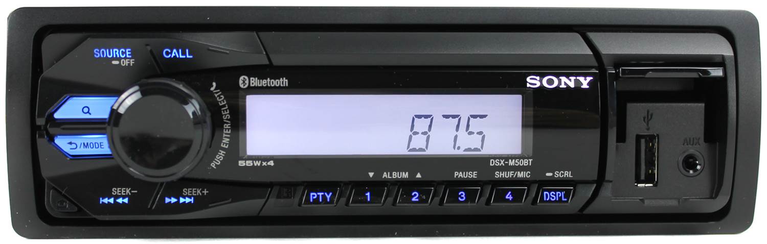 Sony DSXM50BT MP3/USB In-Dash Marine Digital Media Receiver Bluetooth (Open Box)