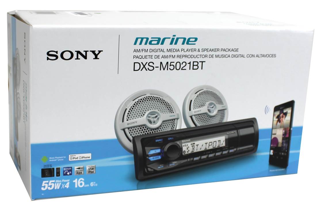 Sony DSXM50BT MP3/USB In-Dash Marine Digital Media Receiver Bluetooth (Open Box)