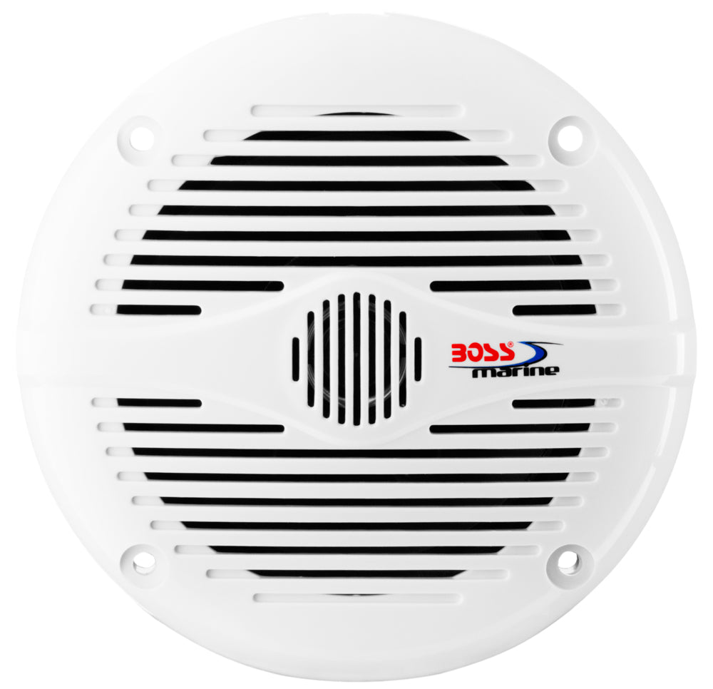 BOSS MR50W 5.25" 2-Way 150W Marine/Boat Coaxial Audio Speakers - White (4 Pack)