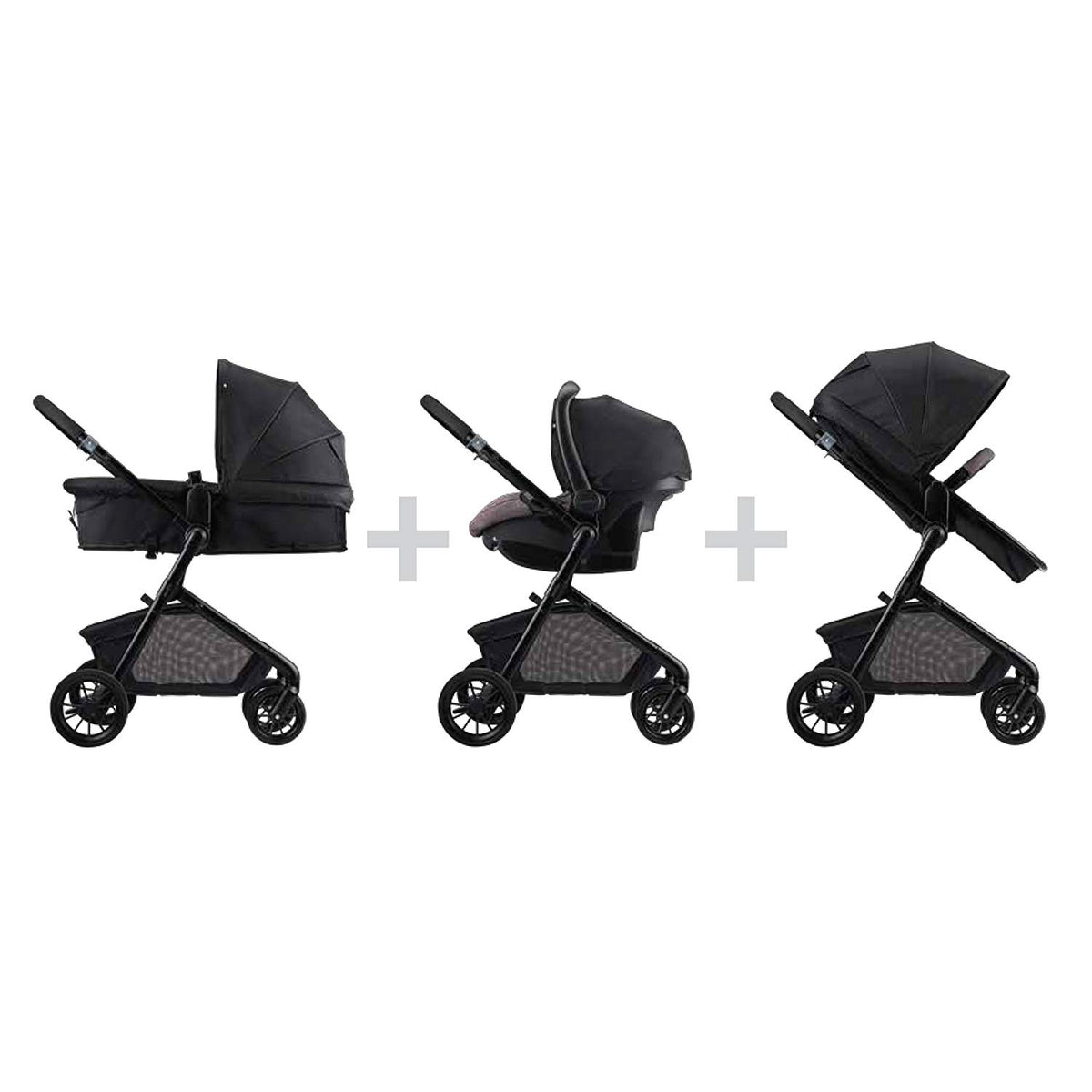 Evenflo Pivot Stroller and Infant Car Seat Travel System, Casual Grey