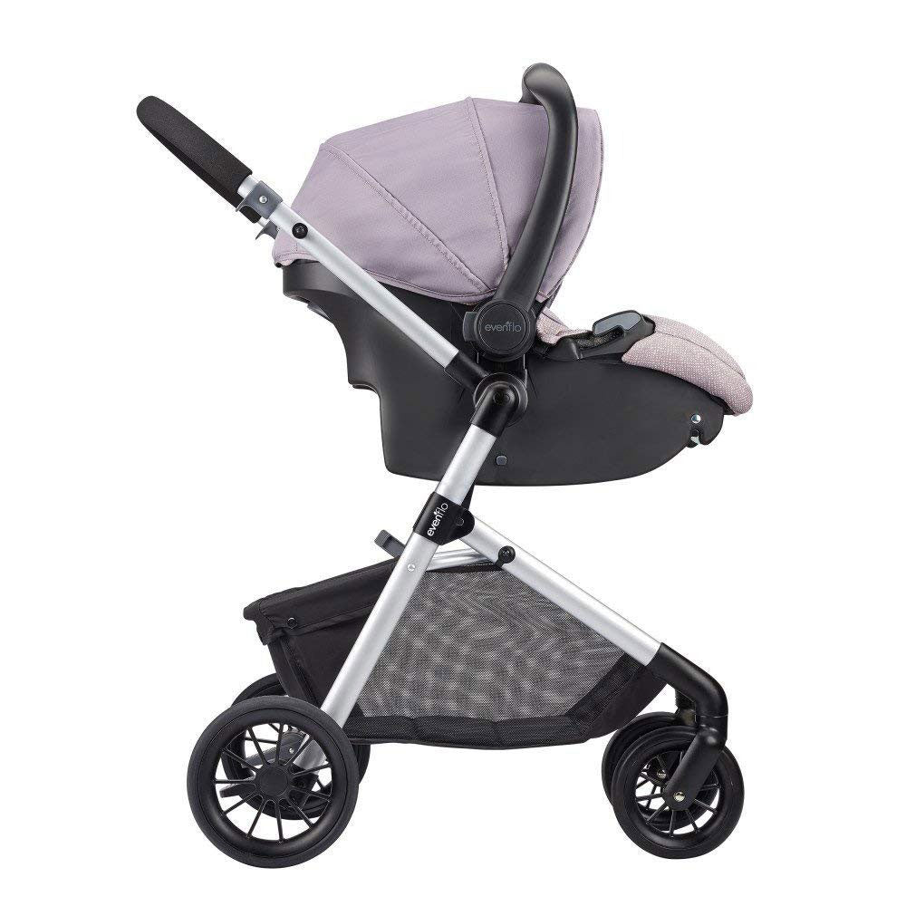 Evenflo Pivot Stroller and Infant Car Seat Travel System, Sandstone (Open Box)