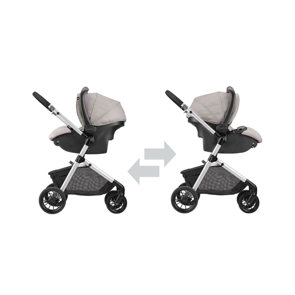 Evenflo Pivot Stroller and Infant Car Seat Travel System, Sandstone (Open Box)