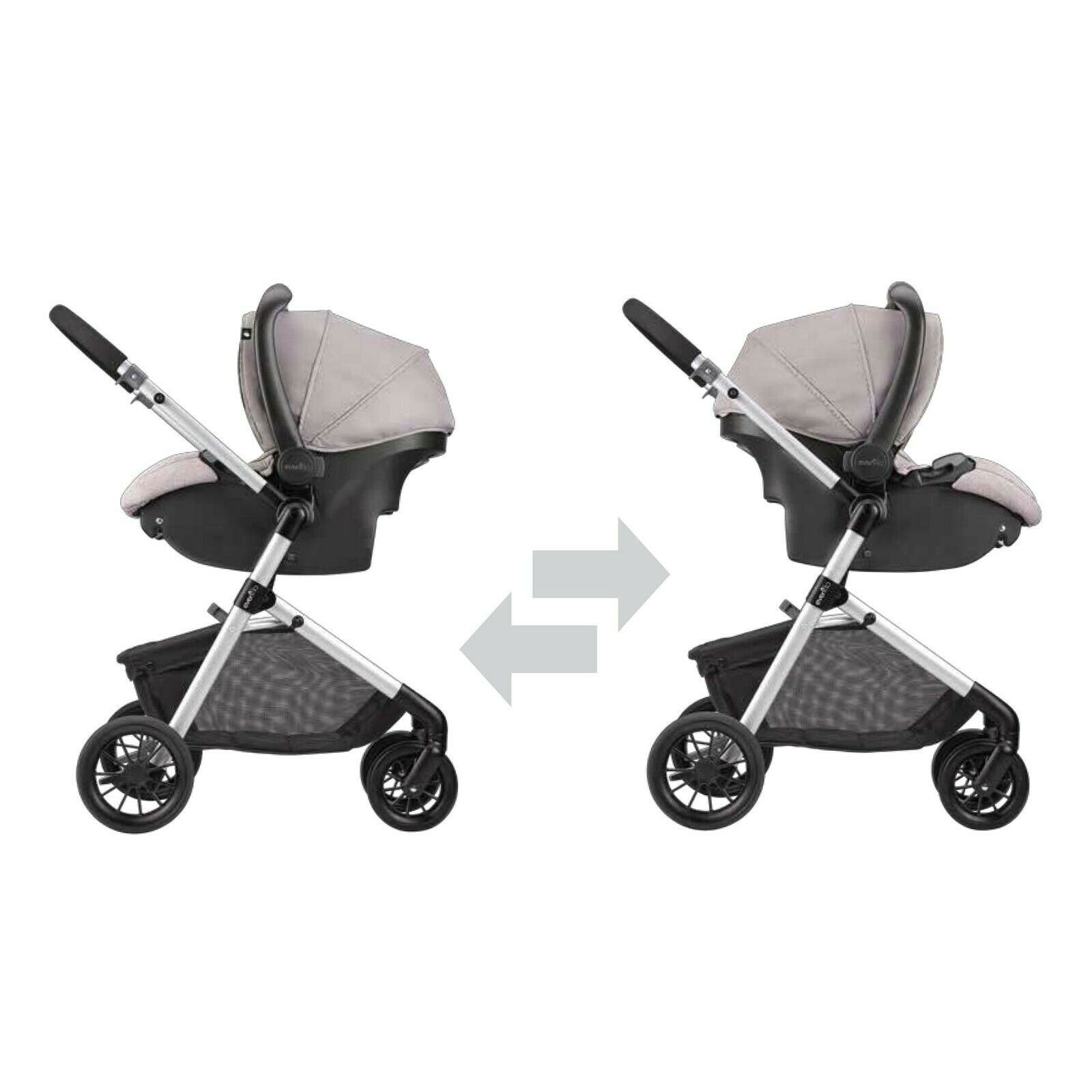 Evenflo Pivot Stroller and Infant Car Seat Travel System, Sandstone (Open Box)