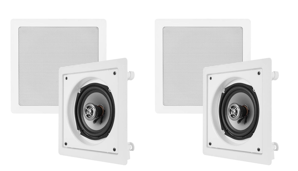 4 VM AUDIO Shaker 6.5" 175 Watt 2 Way In-Wall Surround Sound Home Speaker (Four)
