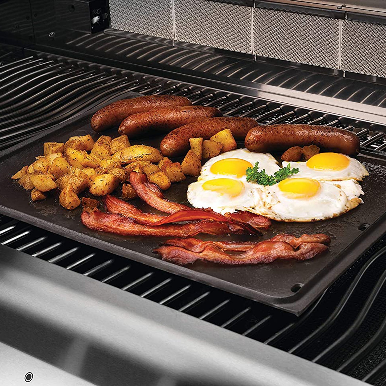 Napoleon Products 16.5 x 8.8 Inch Non Stick Cast Iron Reversible Grill Griddle