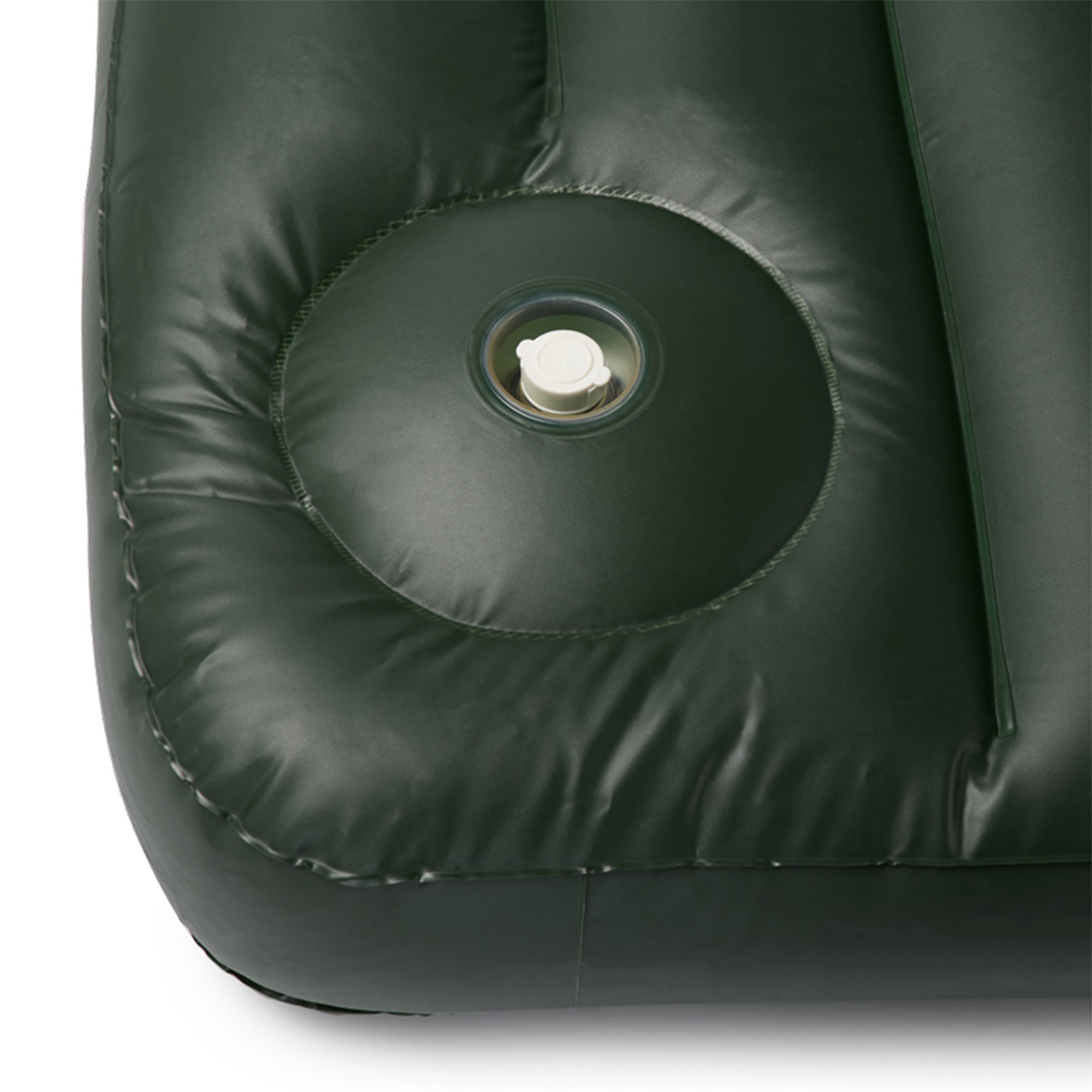 Intex 66929E Inflatable Downy Queen Air Bed Camping Mattress w/ Foot Pump, Green