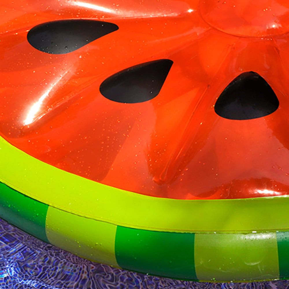 Swimline 90544 Inflatable 60" Watermelon Pool or Lake Floating Water Raft, Red - VMInnovations