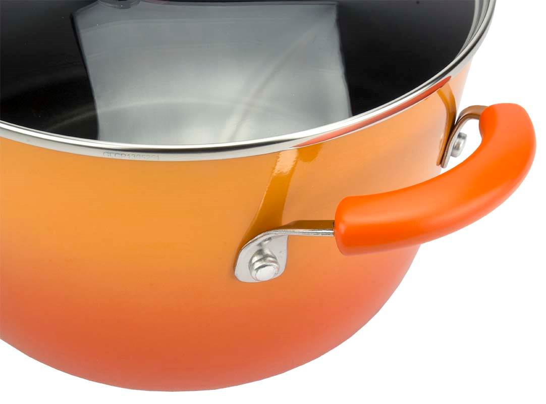Rachael Ray 10-Piece NonStick Hard Enamel Cookware Set Pots Pans (Open Box)