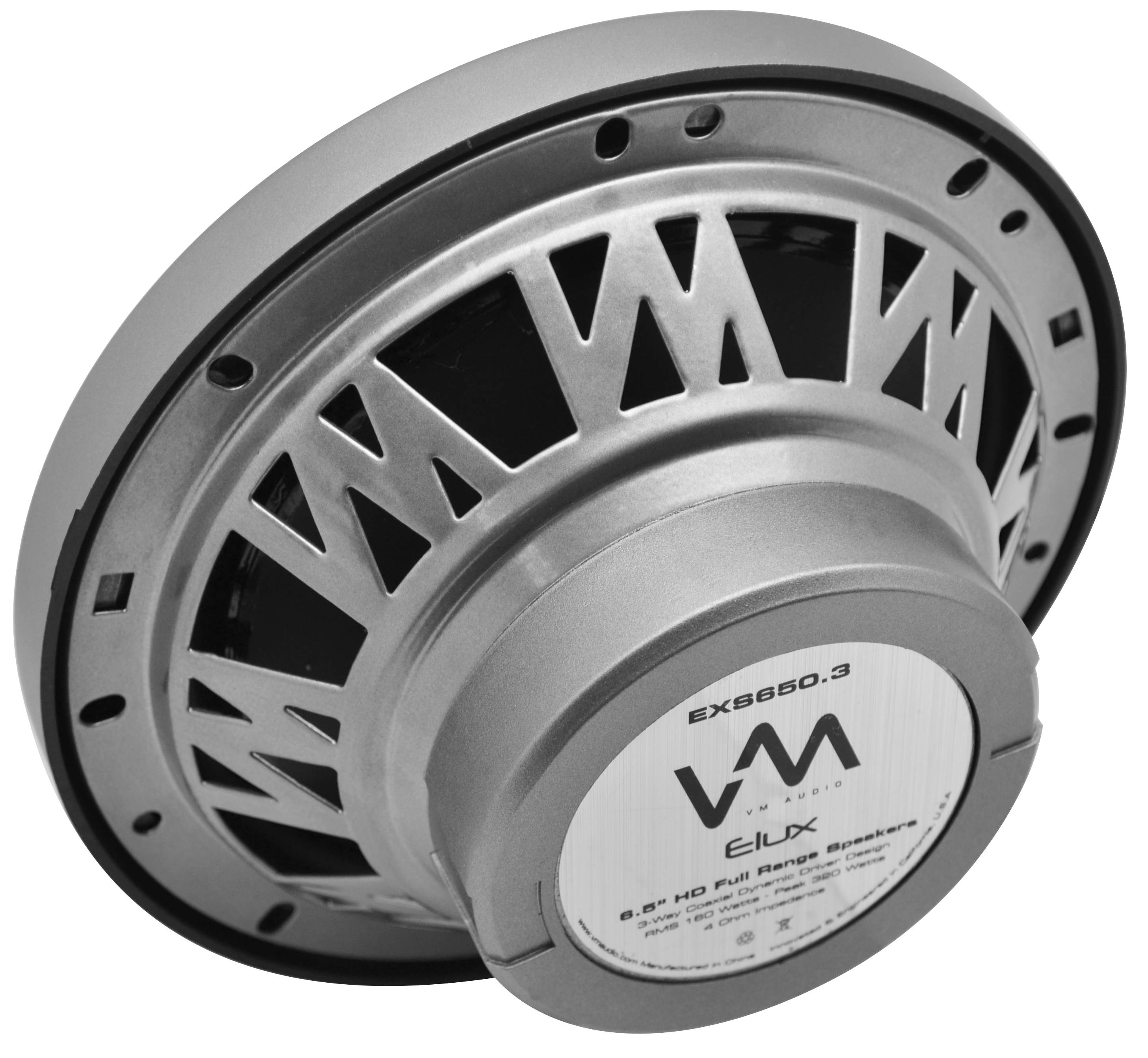 2) VM Audio EXS650.3 6.5" 320 Watt 3-Way Full Range Car Speakers Pair - Open Box