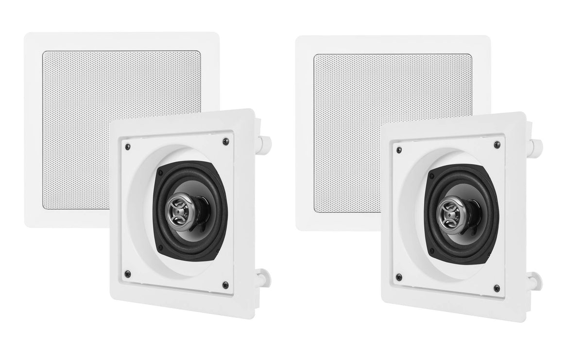 4) VM AUDIO Shaker 4" 100 Watt 2 Way In-Wall Surround Sound Home Speaker Four