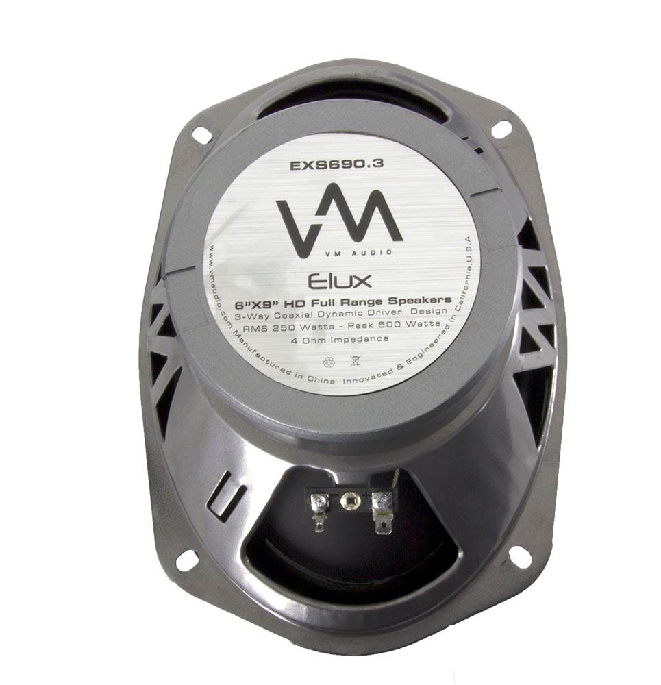 4) VM Audio EXS690.3 6x9" 500 Watt 3-Way Full Range Coaxial Car Speakers (Four)