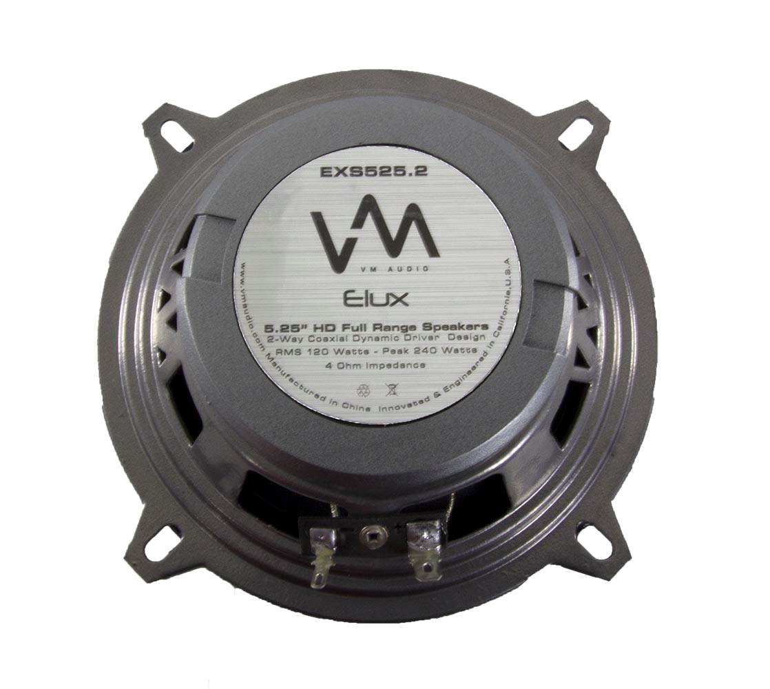 2) VM Audio EXS525.2 5.25" Car Speakers + 2) EXS650.3 6.5" Car 3-Way Speakers