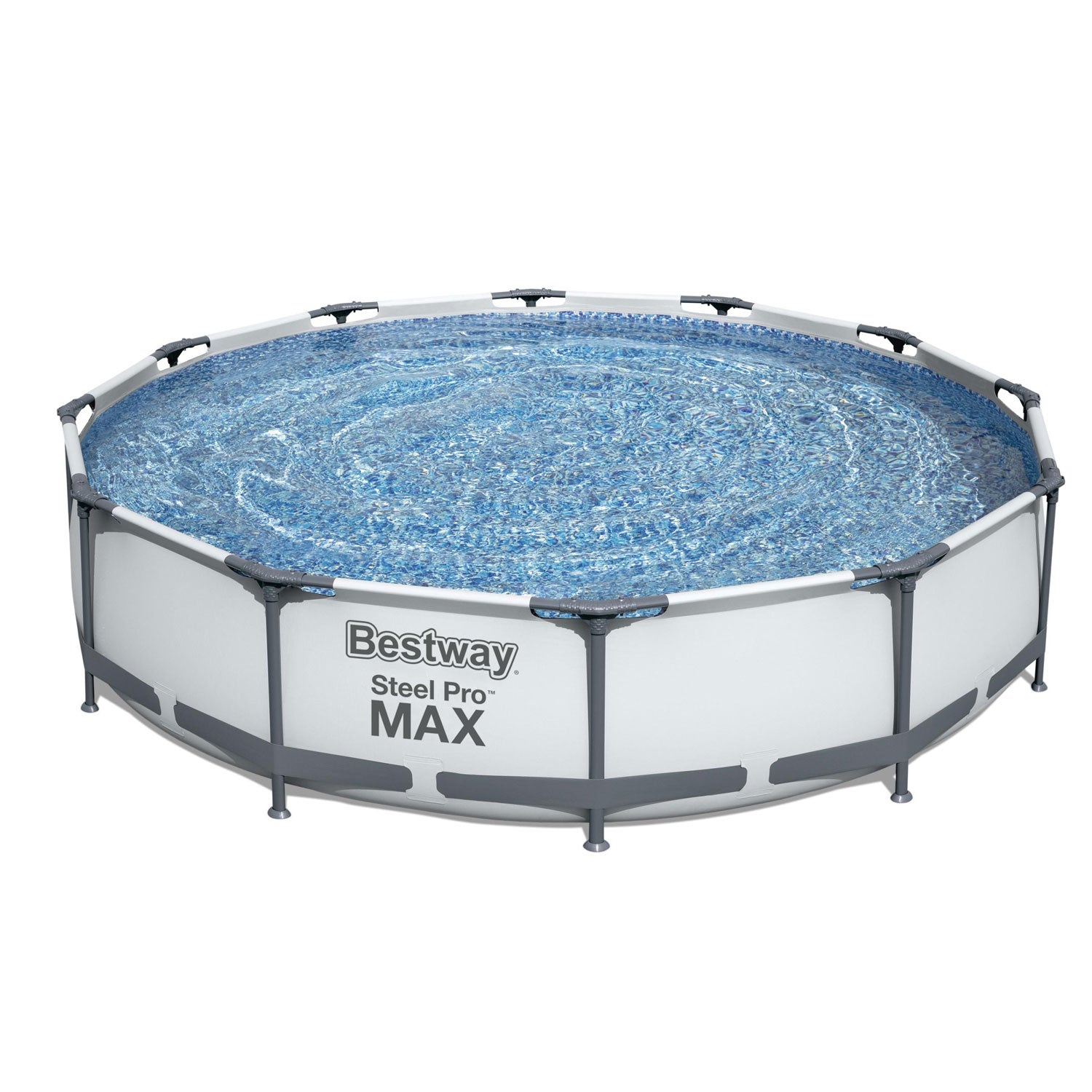 Bestway Steel Pro 12' x 30" Frame Above Ground Pool Set with INTEX Pool Cover