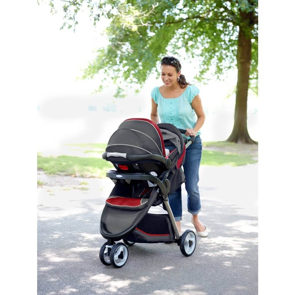 Graco FastAction Fold Sport Click Connect Stroller - Chili Red - Open Box