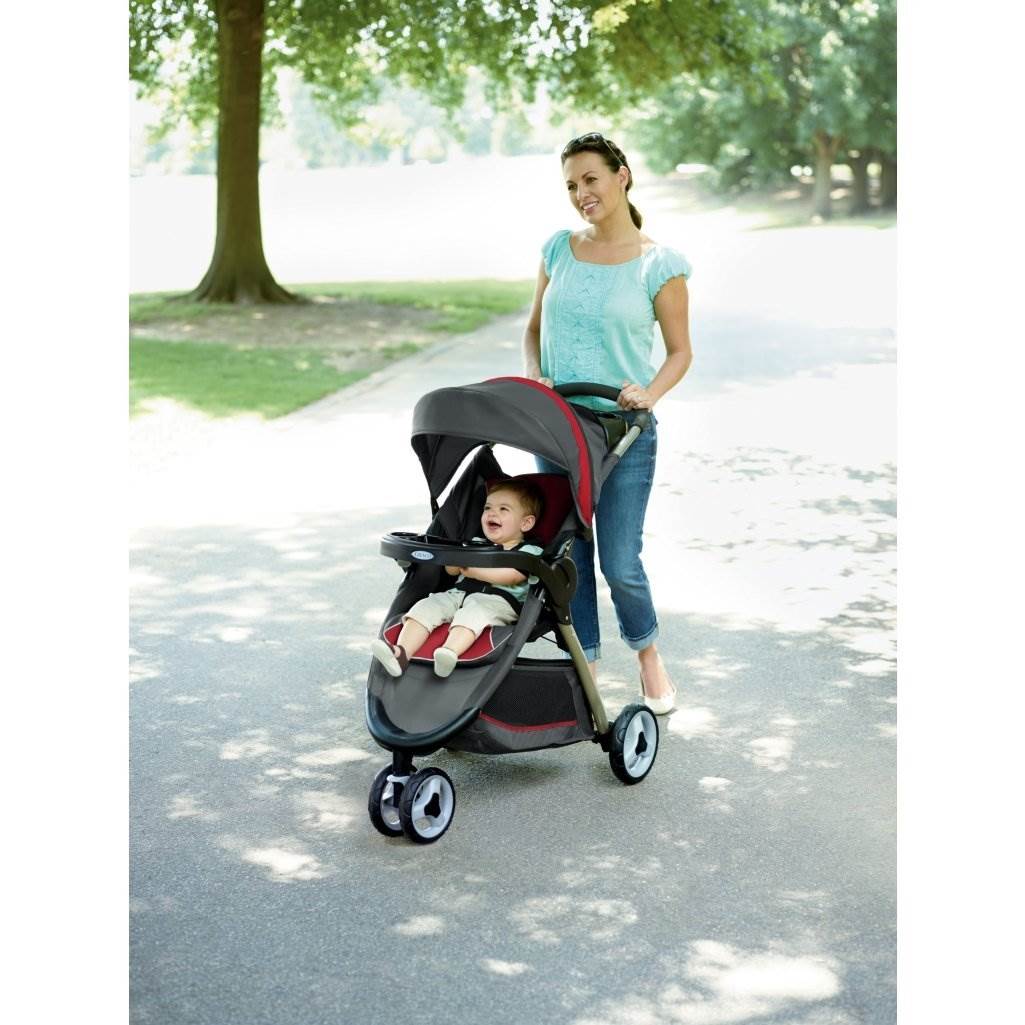 Graco FastAction Fold Sport Click Connect Stroller - Chili Red - Open Box