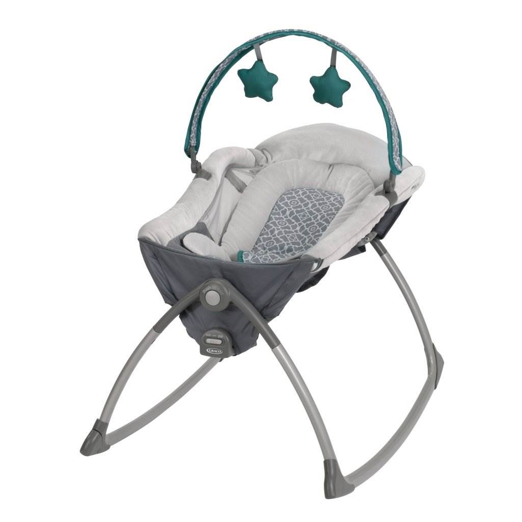Graco Little Lounger 2 in 1 Baby Vibrating Rocking Seat Sleeper, Ardmore (Used)