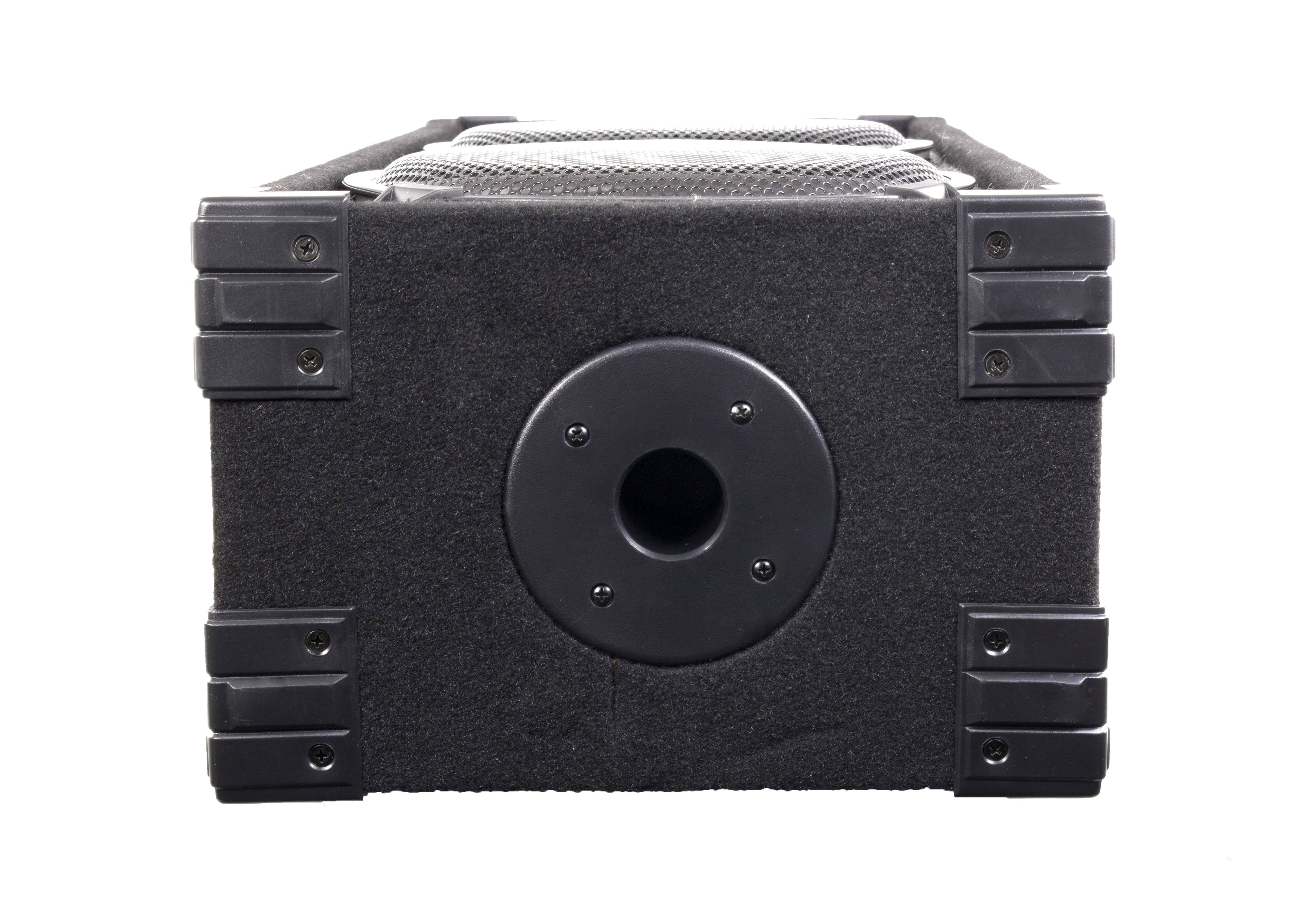 VM Audio VAS4210P 2200W 4-Way Dual 10" DJ Loud Speakers + Cables & Tripod Poles