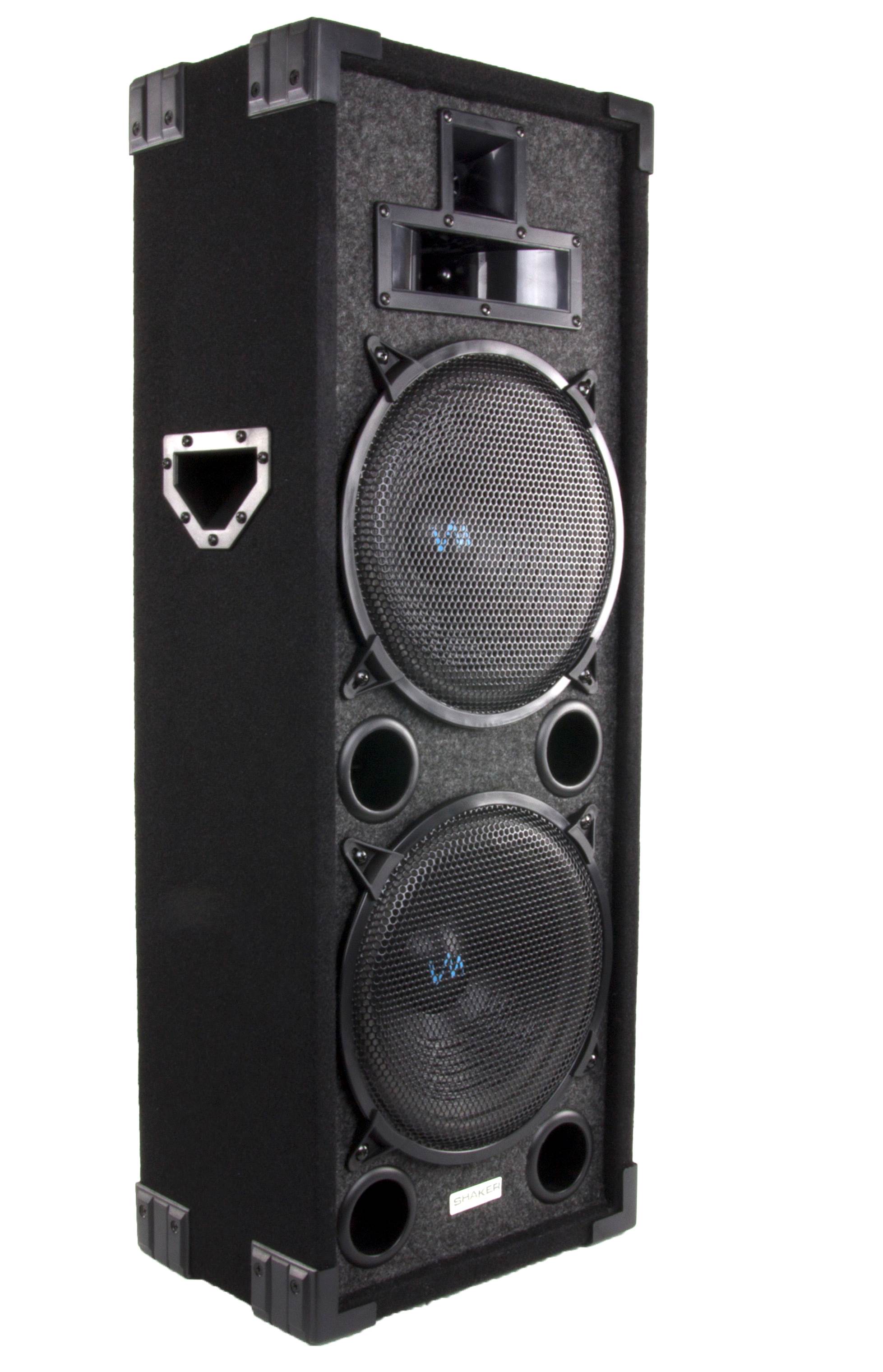 VM Audio VAS4210P 2200W 4-Way Dual 10" DJ Loud Speakers + Cables & Tripod Poles