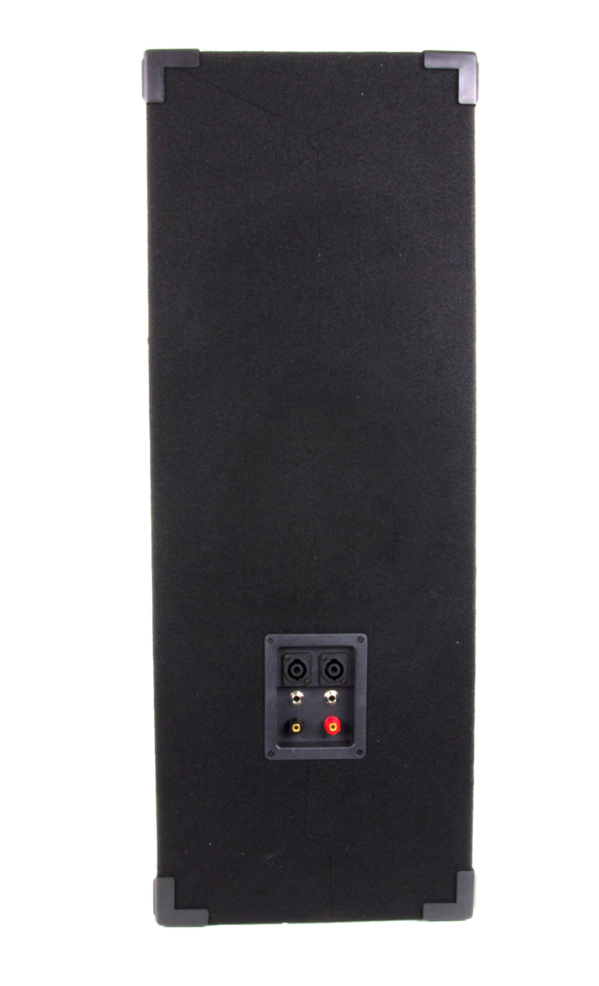 VM Audio VAS4210P 2200W 4-Way Dual 10" DJ Loud Speakers + Cables & Tripod Poles
