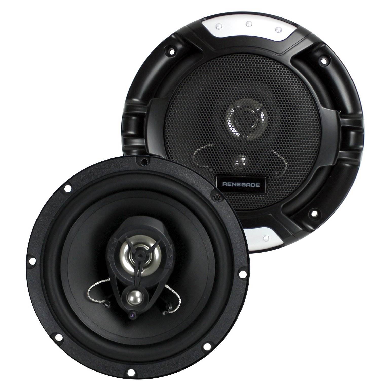2) Renegade RX62 6.5" 200 Watt 3-Way 4-ohm Car Audio Speakers Stereo - Open Box