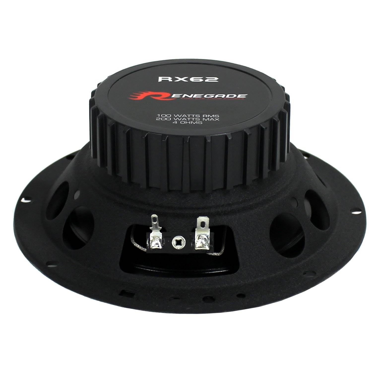2) Renegade RX62 6.5" 200 Watt 3-Way 4-ohm Car Audio Speakers Stereo - Open Box