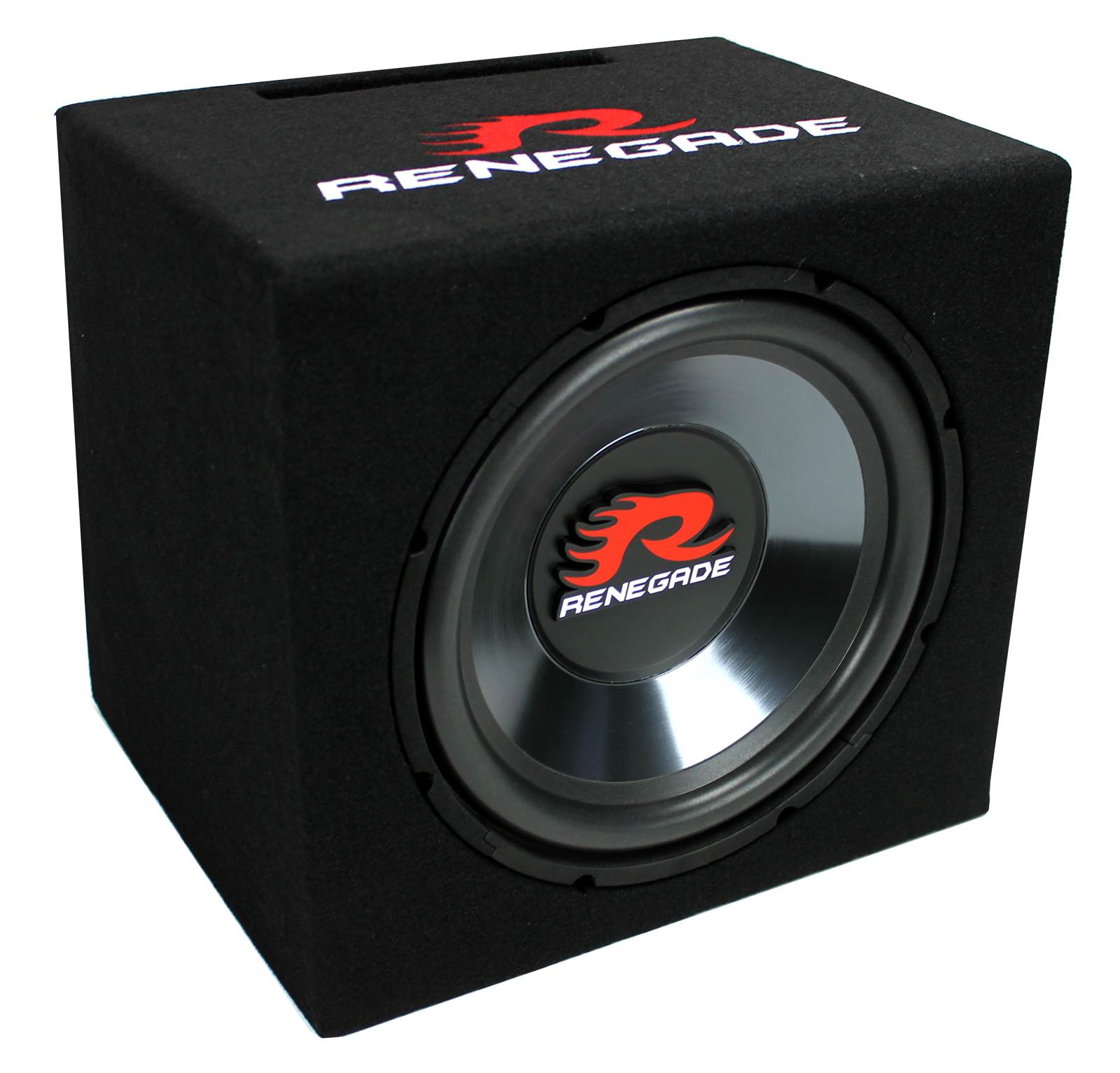 Renegade RXV1200 12" 600 Watt Single Car Audio Subwoofer Sub - (Open Box)