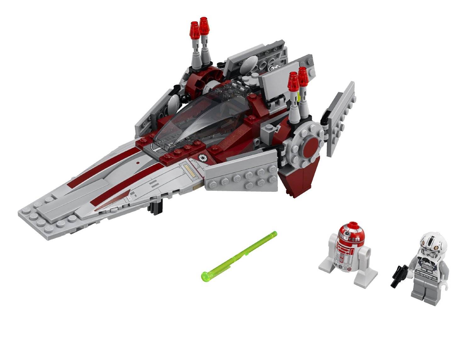 Haden Dorset 1.7 Liter Stainless Steel Electric Kettle with Auto Shut Off, Beige + LEGO® Star Wars™ Revenge of the Sith V-Wing Starfighter w/ 2 Minifigures | 75039