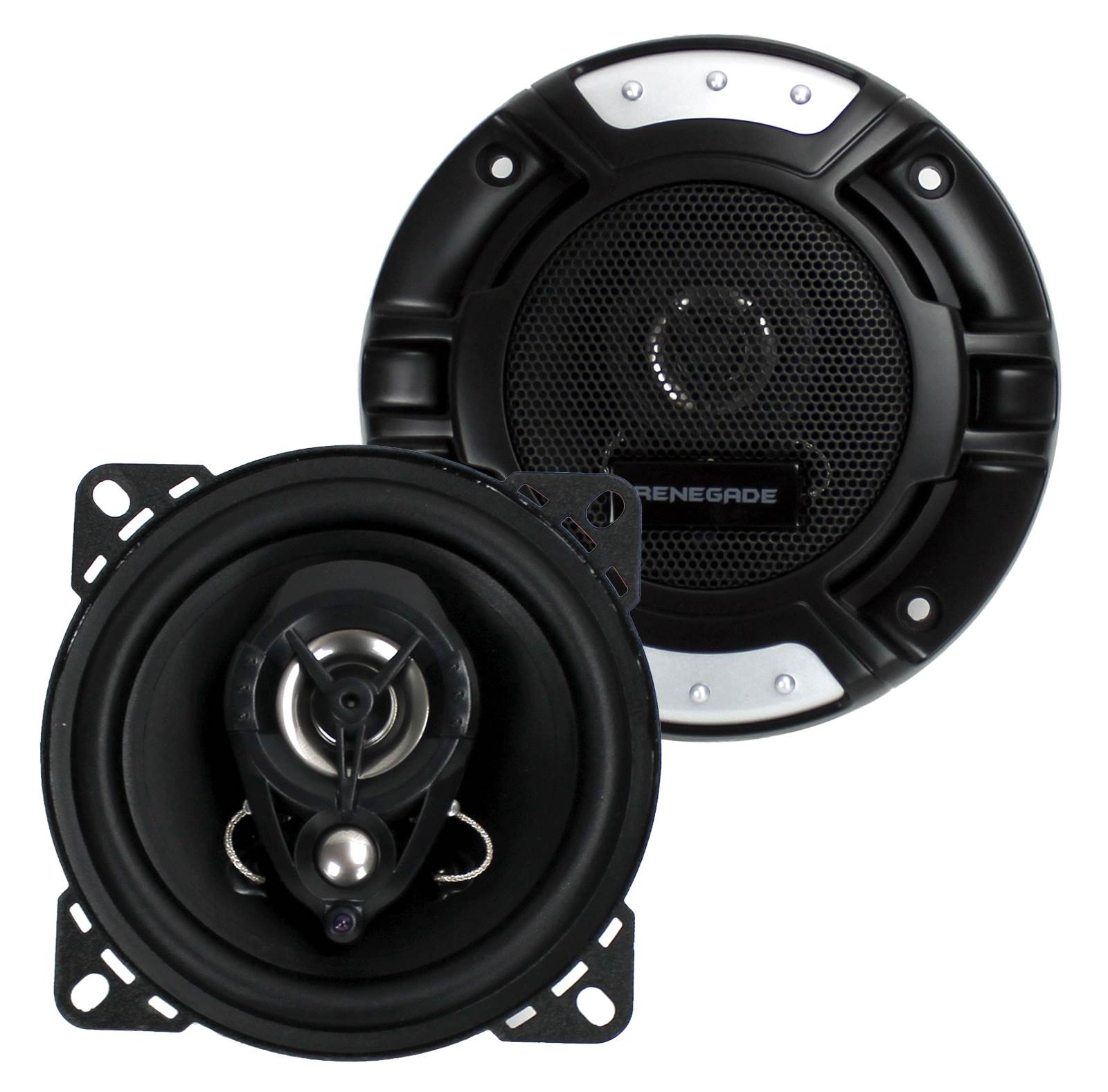 2) Renegade RX42 4" 120 Watt + 2) RX693 6x9" 300 Watt 3-Way Car Audio Speakers