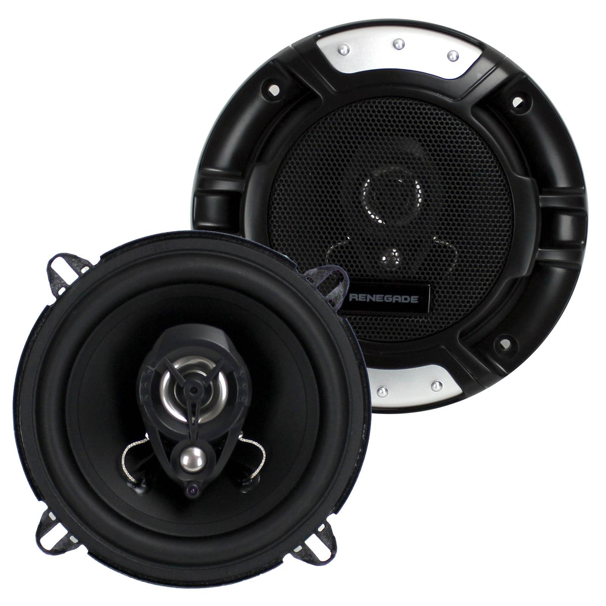 2) Renegade RX52 5.25" 160 Watt + 2) RX62 6.5" 200 Watt 3-Way Car Audio Speakers