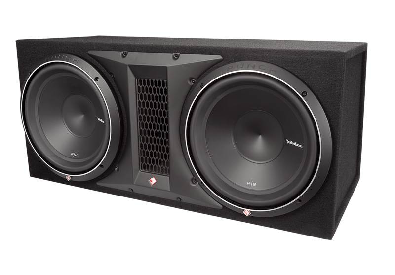 New Rockford Fosgate P2-2X10 10" 1200 Watt Dual Loaded Subwoofer Sub Enclosure