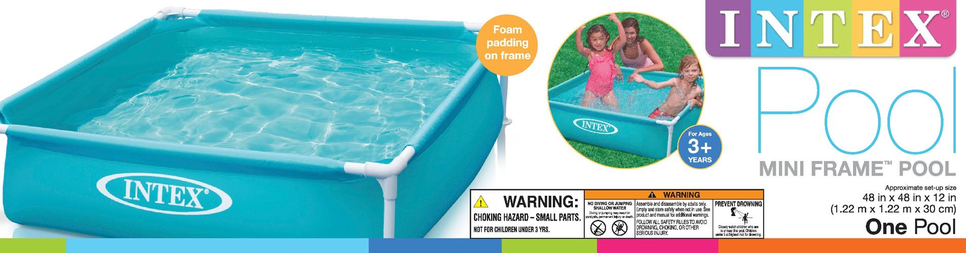 Above Ground Baby Splash Swimming Pool + Kiddie Beginner Frame Swimming Pool