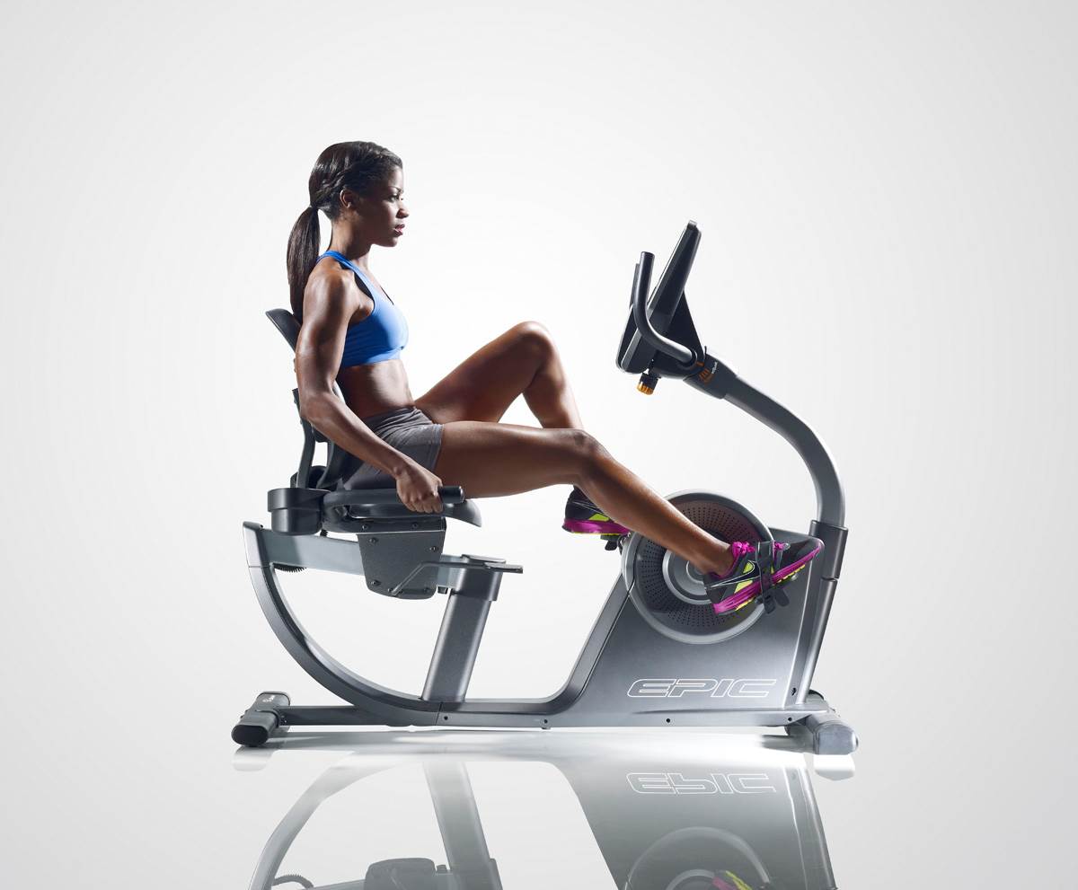 Epic A17R Personal Home Gym Workout Recumbent Exercise Cycle Bike (Open Box)