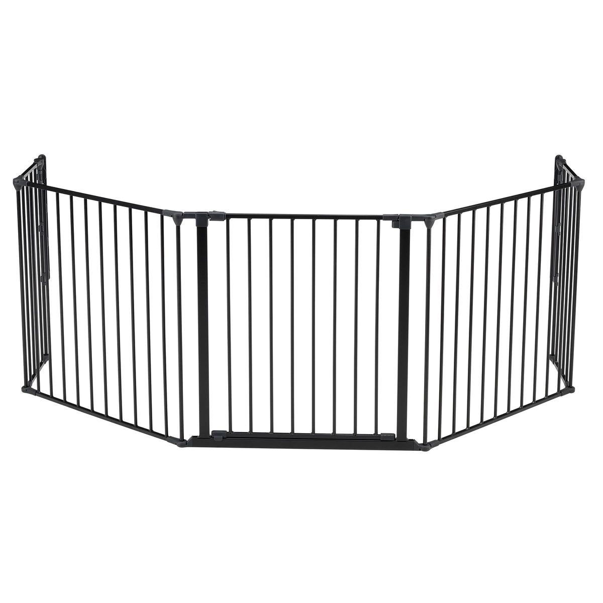 BabyDan Flex Hearth 35.4-109.5" XL Size Safety Baby Gate for Fireplace, Black - VMInnovations