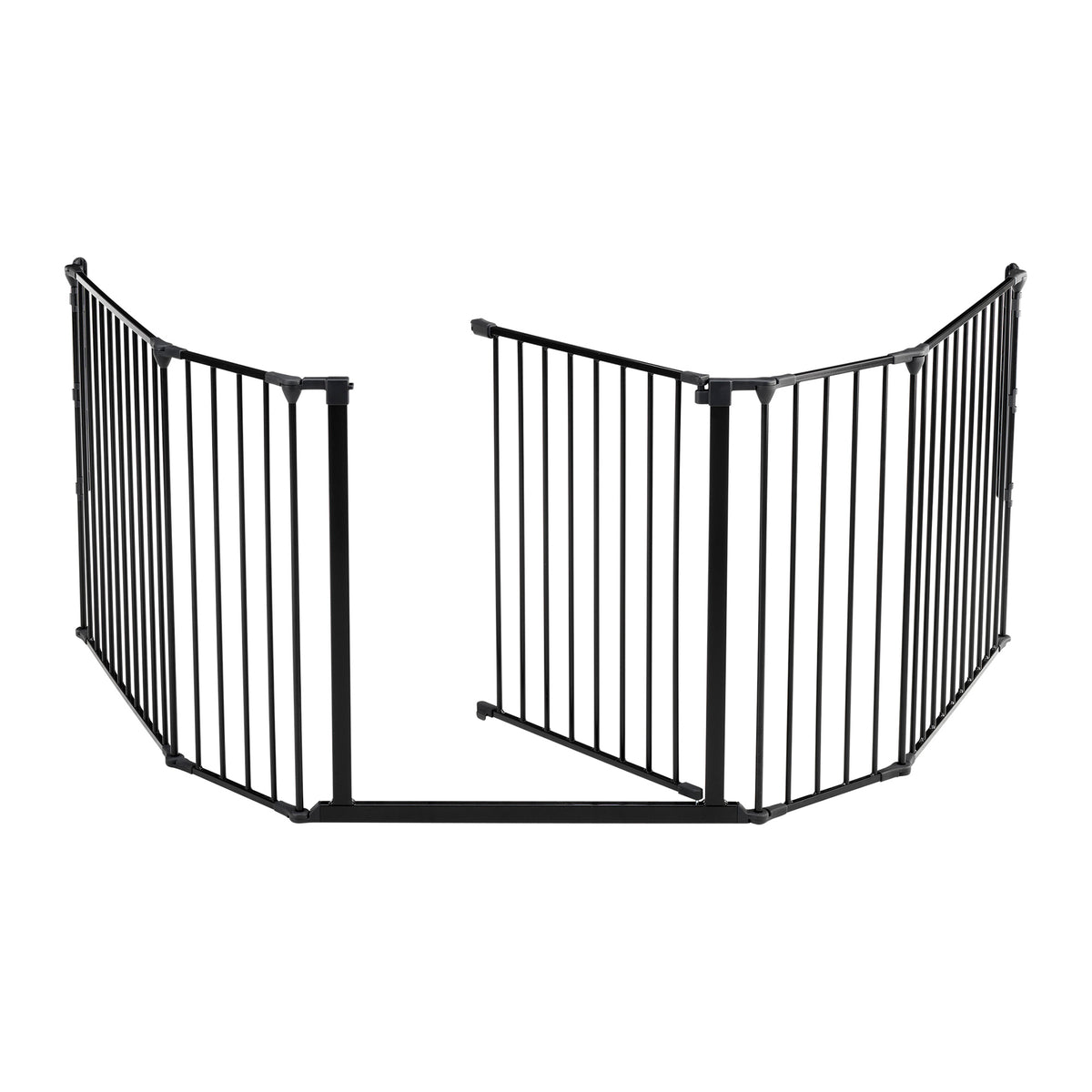 BabyDan Flex Hearth 35.4-109.5" XL Size Safety Baby Gate for Fireplace, Black - VMInnovations