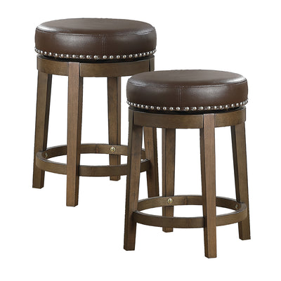 Lexicon Whitby 25 Inch Counter Height Round Swivel Seat Stool (2 Pack) (Used)